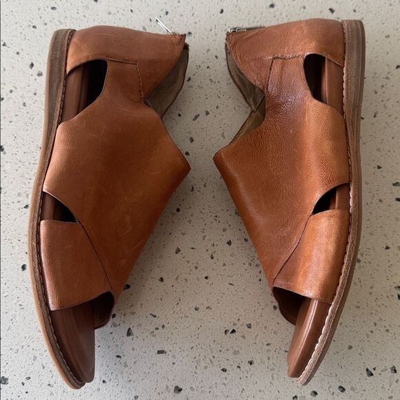 Sofft Cognac Brown Leather Sandals Open Toe Casual Comfortable Women’s Size 10M - Picture 5 of 12